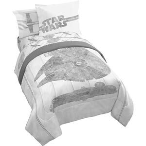 NEW Star Wars Classic Falcon Schematics 5 Pc Comforter Set Twin Size Bedding